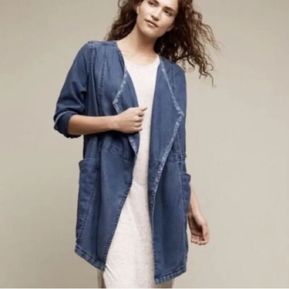 Anthropologie‎ Hei Hei Sz S Denim Jacket Open Flawed